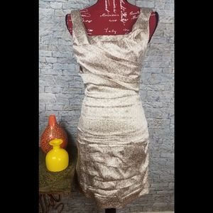 Express Silver Leopard Print Party Dress Sz 4